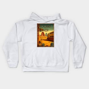 Coober Pedy Australia Vintage Travel Art Poster Kids Hoodie